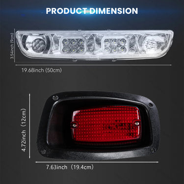 Installation process of EZ-GO TXT(1996-2013) Golf Cart LED Deluxe LIGHT BAR KIT 12-48 volt showing easy setup.