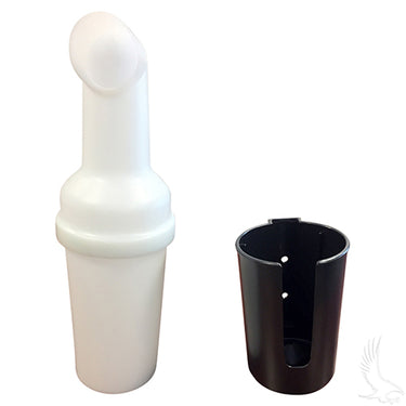 Red Hawk Universal Sand Bottle 35oz With Holder For Golfers Rattle Proof Durability - Rainier Parts