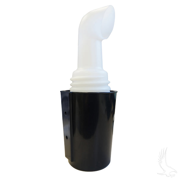 Redhawk Economy Sand Bottle with Holder, universal 45 oz. capacity for storing and dispensing sand or small granular materials.