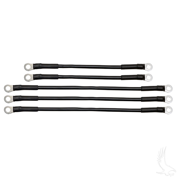 Battery Cable SET, Includes (3) 12" (2) 9" 6 gauge, Yamaha G14/G16 36V 94+
