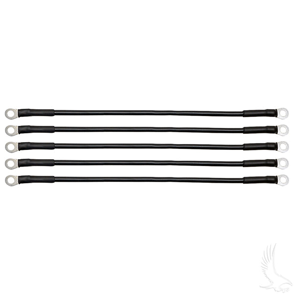 Battery Cable, PACK OF 5, 14" 6 Gauge Black