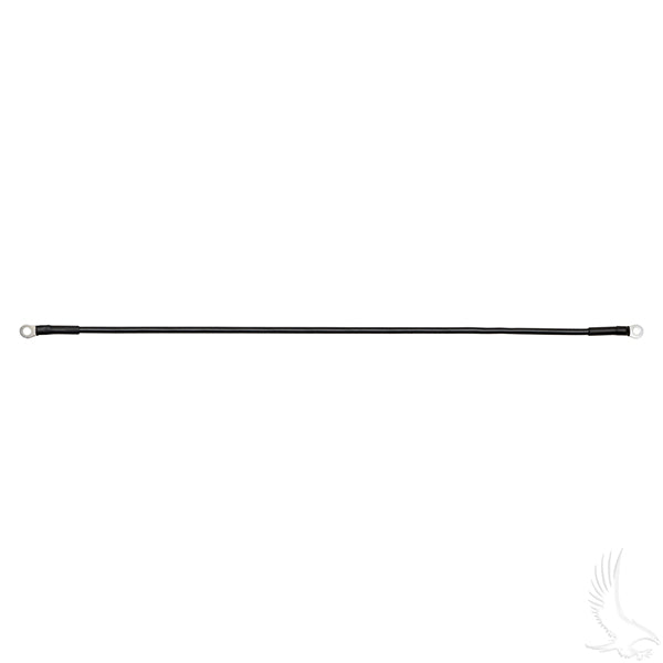Black 26-inch 6-gauge battery cable by Redhawk, showing the sturdy, flexible cable with heavy-duty terminals for automotive use.