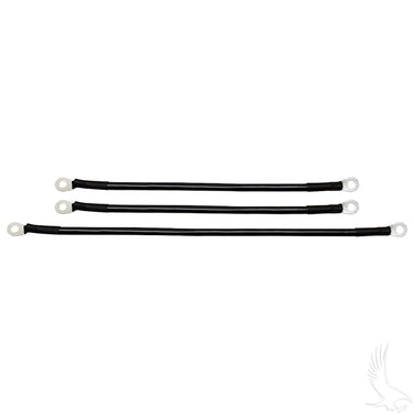 Battery Cable SET, Includes (1) 16" (2) 12" 4 gauge with 12V Batteries, Yamaha Drive