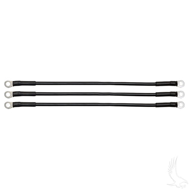 Battery Cable SET, Includes (3) 14" 6 gauge, Club Car DS w/ 12V Batteries