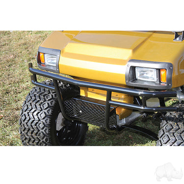 Red Hawk Club Car DS Brush Guard BG104A Black Powder Coated Steel Aggressive Front Protection For Golf Cart Owners - Rainier Parts