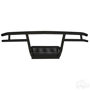 Red Hawk Club Car DS Brush Guard BG104A Black Powder Coated Steel Aggressive Front Protection For Golf Cart Owners - Rainier Parts