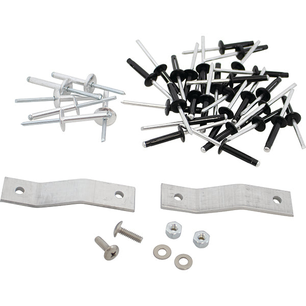 Redhawk DoubleTake bracket hardware for Phoenix/Titan body and E-Z-Go TXT 94+ golf cart, shown in black with mounting parts.