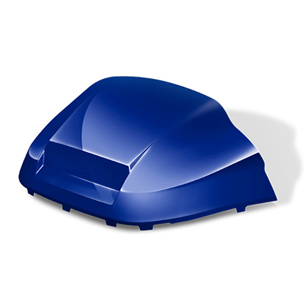 Redhawk DoubleTake Factory Front Cowl for Club Car Precedent 04+ in blue, showing the sleek front cowl design and vibrant color.
