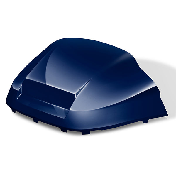 Redhawk DoubleTake Factory Front Cowl for Club Car Precedent 04+ in navy, close-up view of the durable golf cart front cowl.