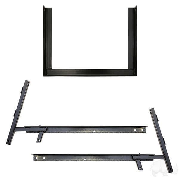 Redhawk Utility Box Mounting Kit for Yamaha Drive shown in the image, featuring hardware and brackets for secure installation.