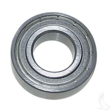 Redhawk outer rear axle bearing for Club Car Precedent/DS 84+ golf carts, showing the black metal bearing in close-up.