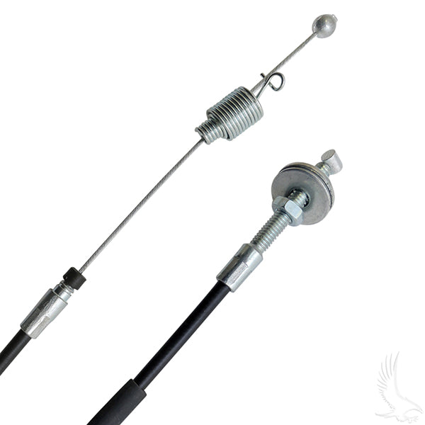 Redhawk 31-inch accelerator cable for Club Car gas golf carts, model 92-96, showing the cable with connectors and protective housing.