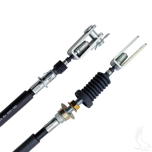 Redhawk 39.75-inch brake cable for Yamaha Drive G29 electric golf cart, showing the flexible metal cable with connector ends.