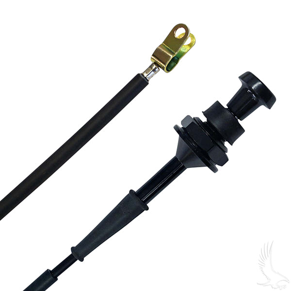 Redhawk 15-inch choke cable for Yamaha Drive2 Non-EFI Drive 07+ golf carts, flexible control cable with metal fittings.