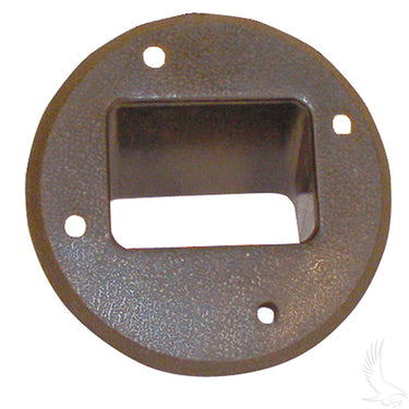 Redhawk DC receptacle bezel for Club Car 36V electric golf carts, model CGR-060, shown in image with mounting details.