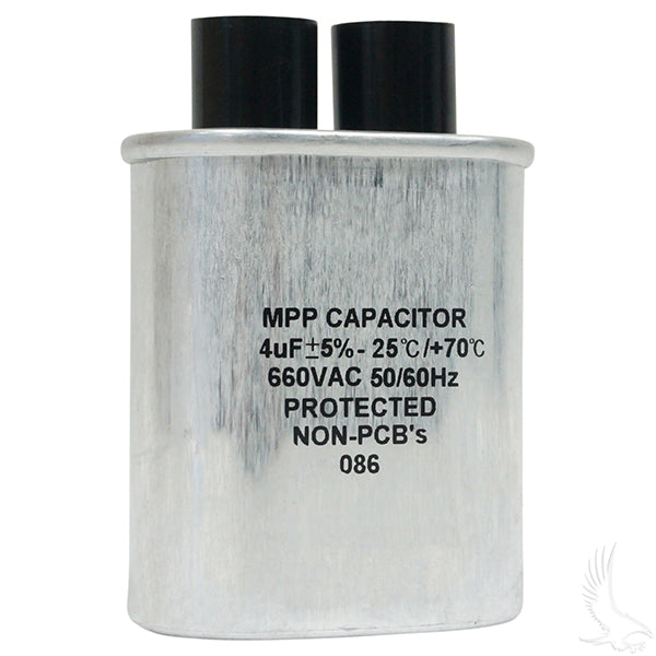 Redhawk capacitor for Lester Models 16500, 14100, 9700, 7710, shown in the image with electrical components.