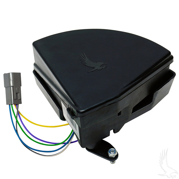 Redhawk multi-step potentiometer assembly for 48V Club Car electric golf carts, model 98-99, showing the electronic component.