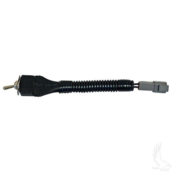 Redhawk Run/Tow Switch for Club Car DS 48V 98+ golf cart, showing the switch with wiring and control panel.