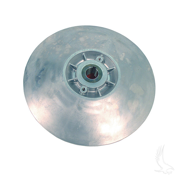 Redhawk fixed driven clutch sheave for Yamaha G2-G22 gas golf carts, showing the metal clutch component.
