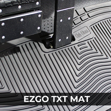 EZGO TXT Floor Mat by Club Clean Heavy Duty with Patented Water Channel System for Golf Cart Owners - Rainier Parts