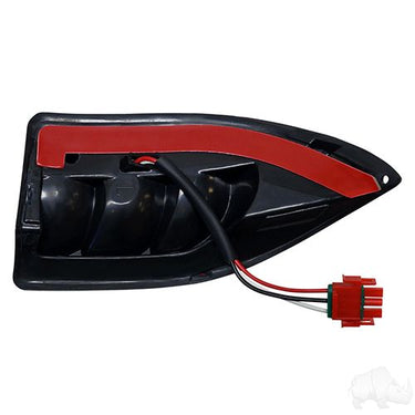 Red Hawk LGT-336 taillights for Club Car Tempo and Precedent golf carts, pack of 2, enhance visibility and safety.