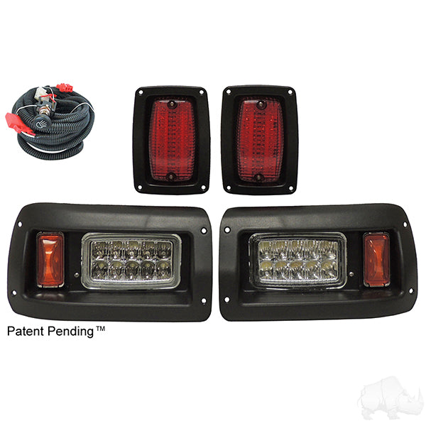 Redhawk LED Super Saver Complete Light Kit for Club Car DS 93+ with 12V system, featuring bright LED lights and durable design.