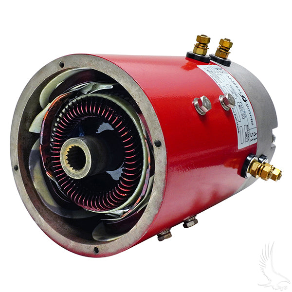 Redhawk high-speed 19-spline motor for E-Z-Go golf carts, featuring durable construction and precise fitment.