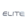 E-Z-GO OEM ELiTE branding decal for golf carts, silver powertr Elite decal, authentic OEM part, shown on media_1.jpg.