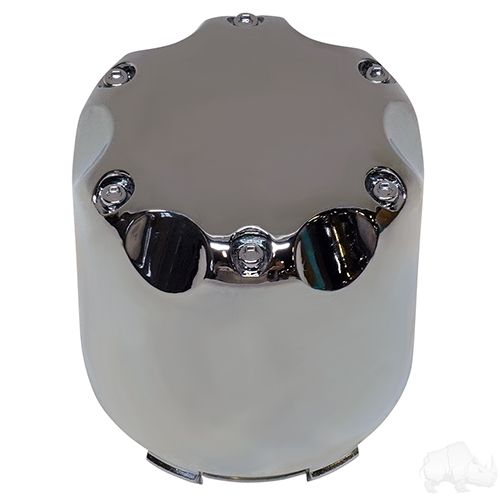 Redhawk TIR904C chrome center cap for car wheels, snap-in hub protection with premium showroom finish, designed for car enthusiasts.