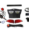 Rainier Parts LED light kit with bumper for Club Car PRECEDENT golf cart, featuring automotive-style upgrade and sleek design.