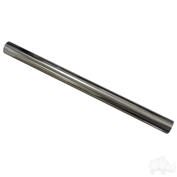 Redhawk stainless steel steering column cover for E-Z-Go TXT 01+ golf cart, showcasing sleek, polished finish and detailed fitment.
