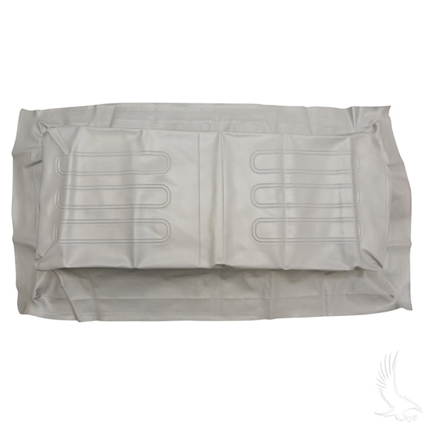 Gray seat bottom cover for Club Car golf carts by Redhawk, designed to fit models 2000 and earlier.
