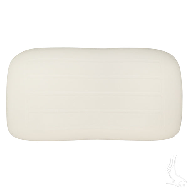 Redhawk ivory seat back assembly for Yamaha G9, G14, G16, G19, G20, and G22 golf carts, showing the padded backrest and frame.
