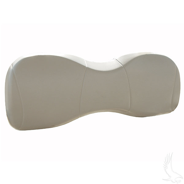 Redhawk stone seat back assembly with plastic back cap for Yamaha Drive2 Drive 07+ golf cart, shown in close-up view.