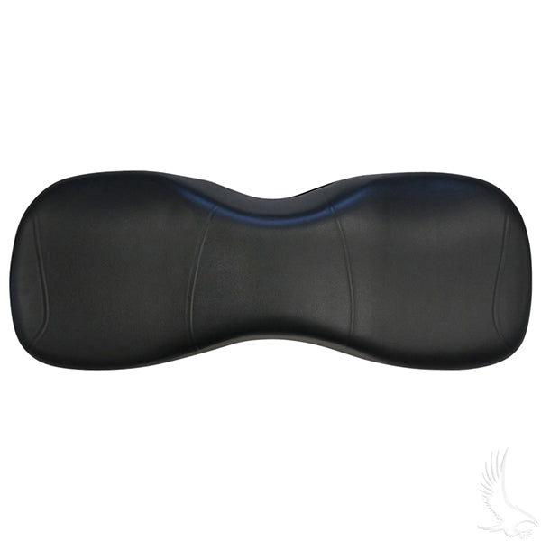 Black Yamaha Drive2 seat back cushion by Redhawk, showing its textured fabric and ergonomic design for comfort.