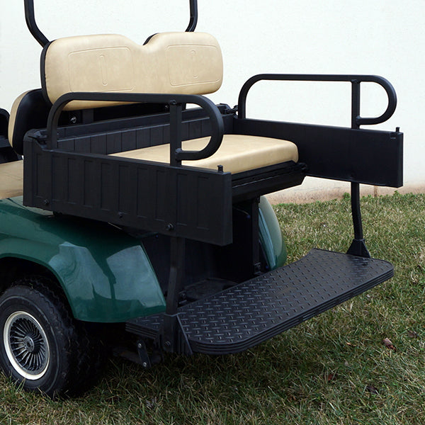 Redhawk RHOX universal tan seat box kit for E-Z-Go TXT 96+ golf carts, shown in the image.