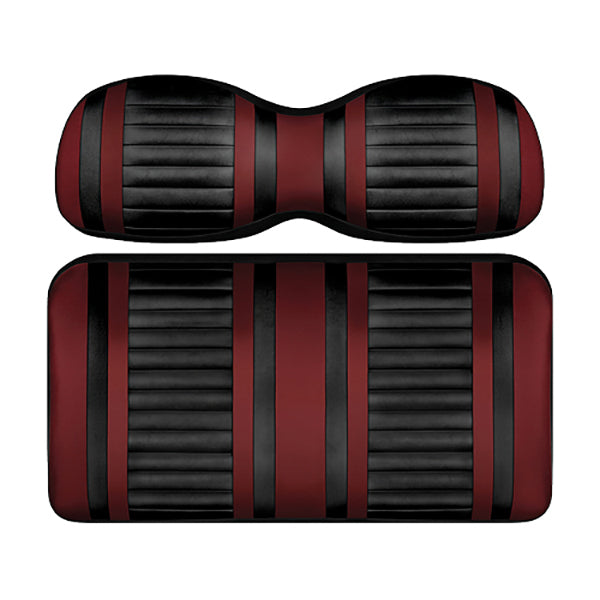 DoubleTake Extreme Front Cushion Set, E-Z-Go TXT 96+, Black/Burgundy