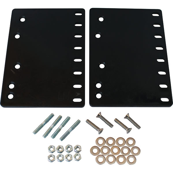 Redhawk DoubleTake seat back plate for Max 5/Max 6 rear seat kit on Club Car Precedent 04+ golf cart, shown installed.