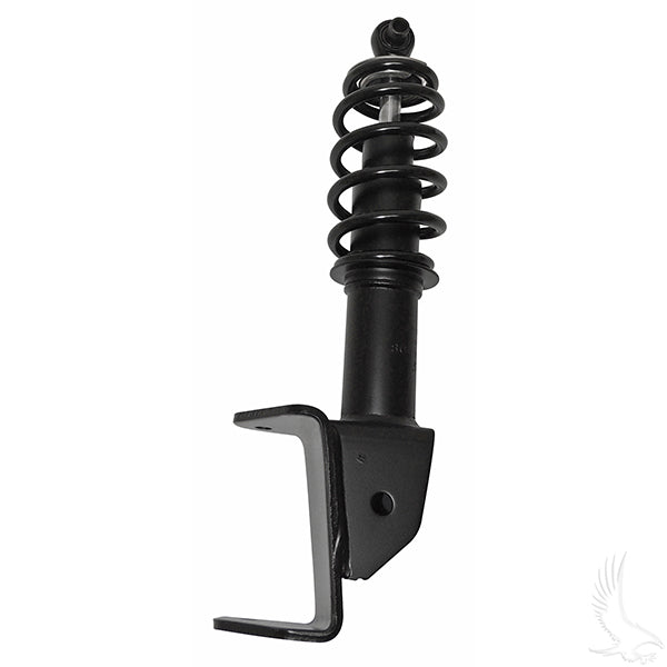Redhawk front passenger side shock absorber for Yamaha Drive G29 golf cart, showing the sturdy metal construction and mounting details.