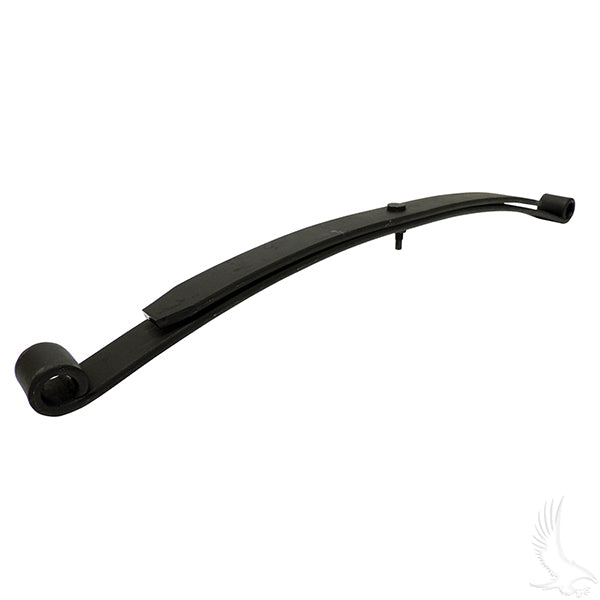 Front heavy duty leaf spring for Club Car 81+ golf carts, by Redhawk, showing the metal spring with mounting points.