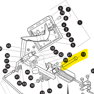 EZGO Shoulder Bolt OEM 70582G01 for Golf Carts
