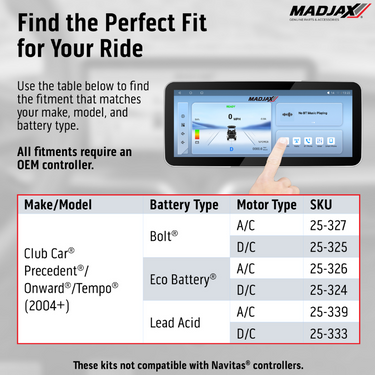 MadJax® Kinect™ Club Car Adapter for Precedent, Onward, and Tempo (Years 2004-Up) 25-313