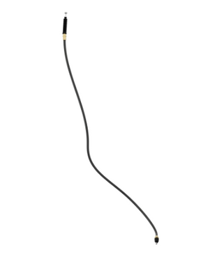 John Deere AM136944 park brake cable for lawn equipment, showing the replacement cable with connectors and mounting points.