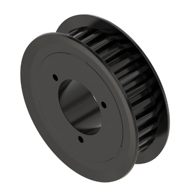 Screenshot of a John Deere MT3398 aerator unit pulley showing the black pulley wheel and mounting hardware.