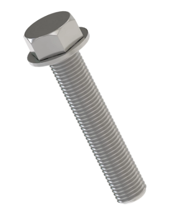 John Deere M10 x 45 hexagonal head flanged screw, pack of 10, durable metal fasteners for machinery and equipment.