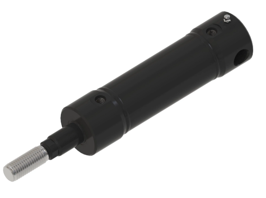 John Deere AUC19776 hydraulic cylinder with 50x25 inch dimensions, used for heavy-duty agricultural machinery.