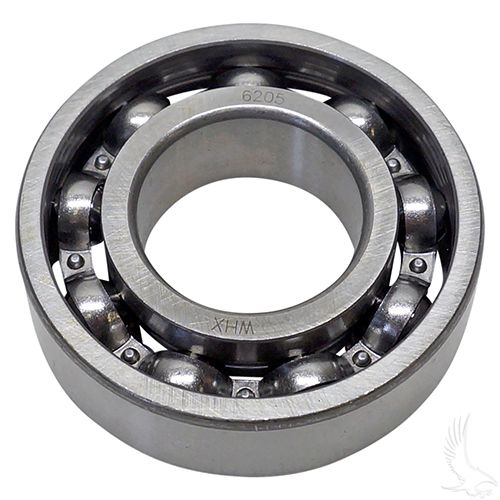 Redhawk OEM open ball bearing for golf carts, showing the metal bearing with smooth, round surface and internal rolling elements.
