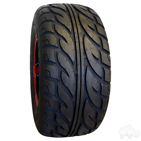 Redhawk RHOX Road Hawk 20x10R10 radial DOT tire with 4-ply construction, shown with tread pattern and sidewall details.
