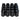 RED HAWK LLC TIR-912S Lug Nut Box, 16-Pack, Flat Black, Closed End, Metric 12mm-1.25, 3/4" OD