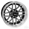 Red Hawk RX281 Wheel RHOX RX281 14x7 Gloss Black ET25 Durable High Performance For Golf Carts - Rainier Parts